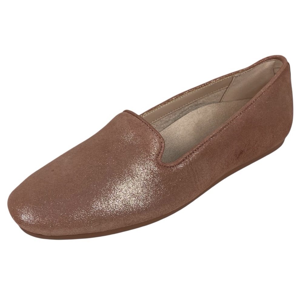 NEW Vionic Coral Loafers Shoes Womens 6 36 Cinder Rose Metallic Suede Leather